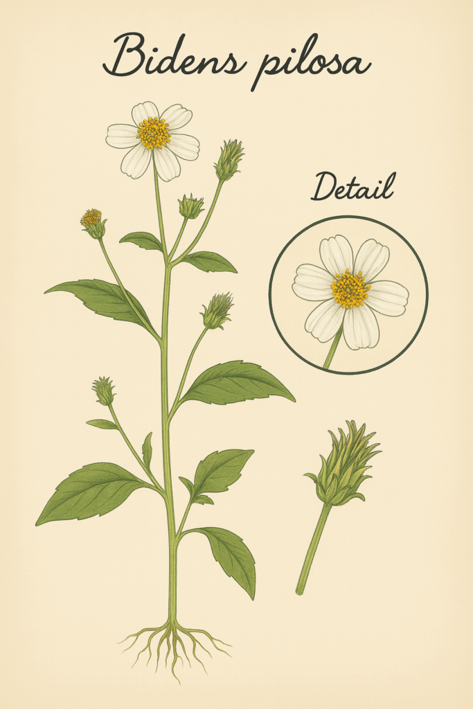 Bidens pilosa illustratie