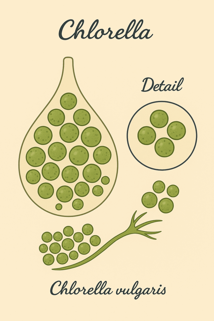 Chlorella illustratie