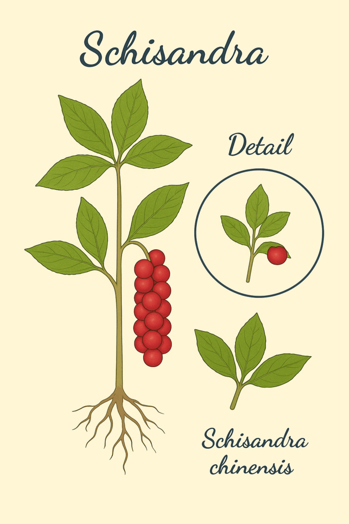 Schisandra Chinensis illustratie