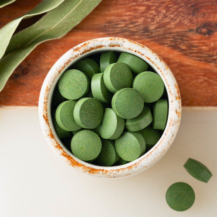 Kruidenhelen plant foto groot Chlorella Kruidenhelen plant foto groot Chlorella